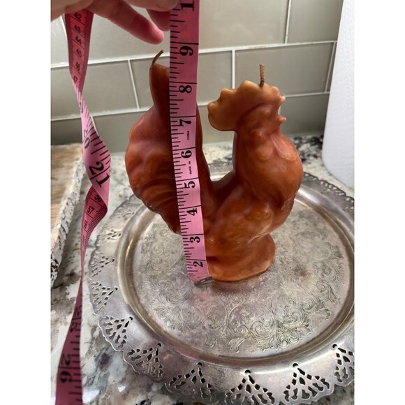2 VTG Candelier Handcrafted Figural Wax Rooster Candle Table Top Decor Farmhouse - Picture 6 of 16
